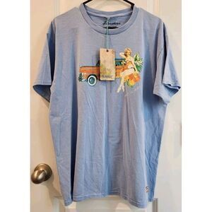Island Haze Hawaiian Vintage Coastal Style Graphic T-Shirt Men's Size Large NWT